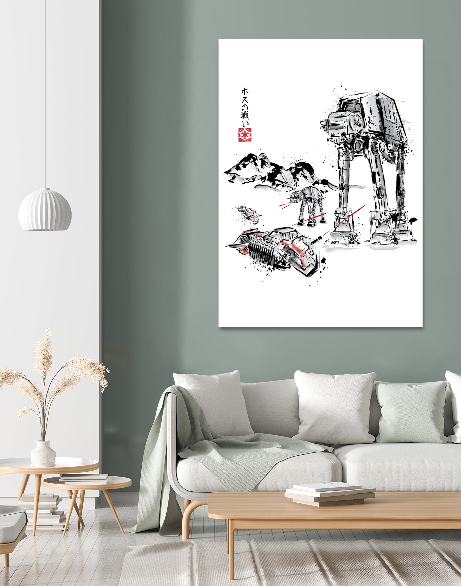 Battle in the Snow sumi-e by Antonio Camarena on GIANT ART - white digital painting