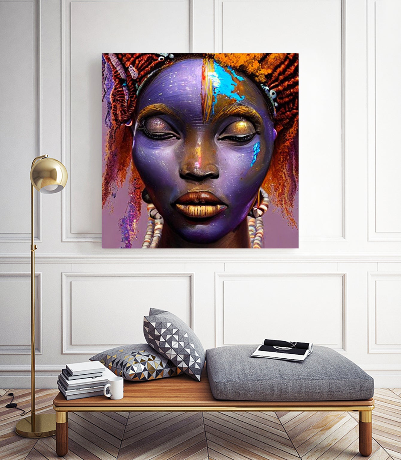 African by Faruk Soyarat on GIANT ART - blue digital painting