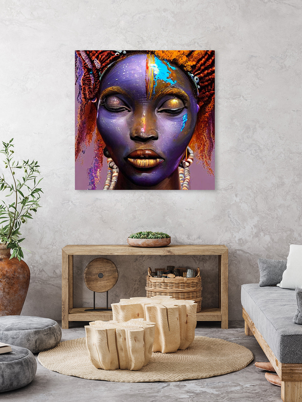 African by Faruk Soyarat on GIANT ART - blue digital painting