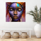 African by Faruk Soyarat on GIANT ART - blue digital painting