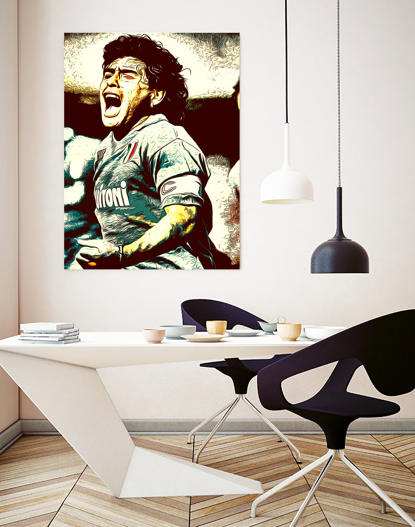 MARADONA SOCCER SPORT by MAX HARD on GIANT ART - orange vector illustration