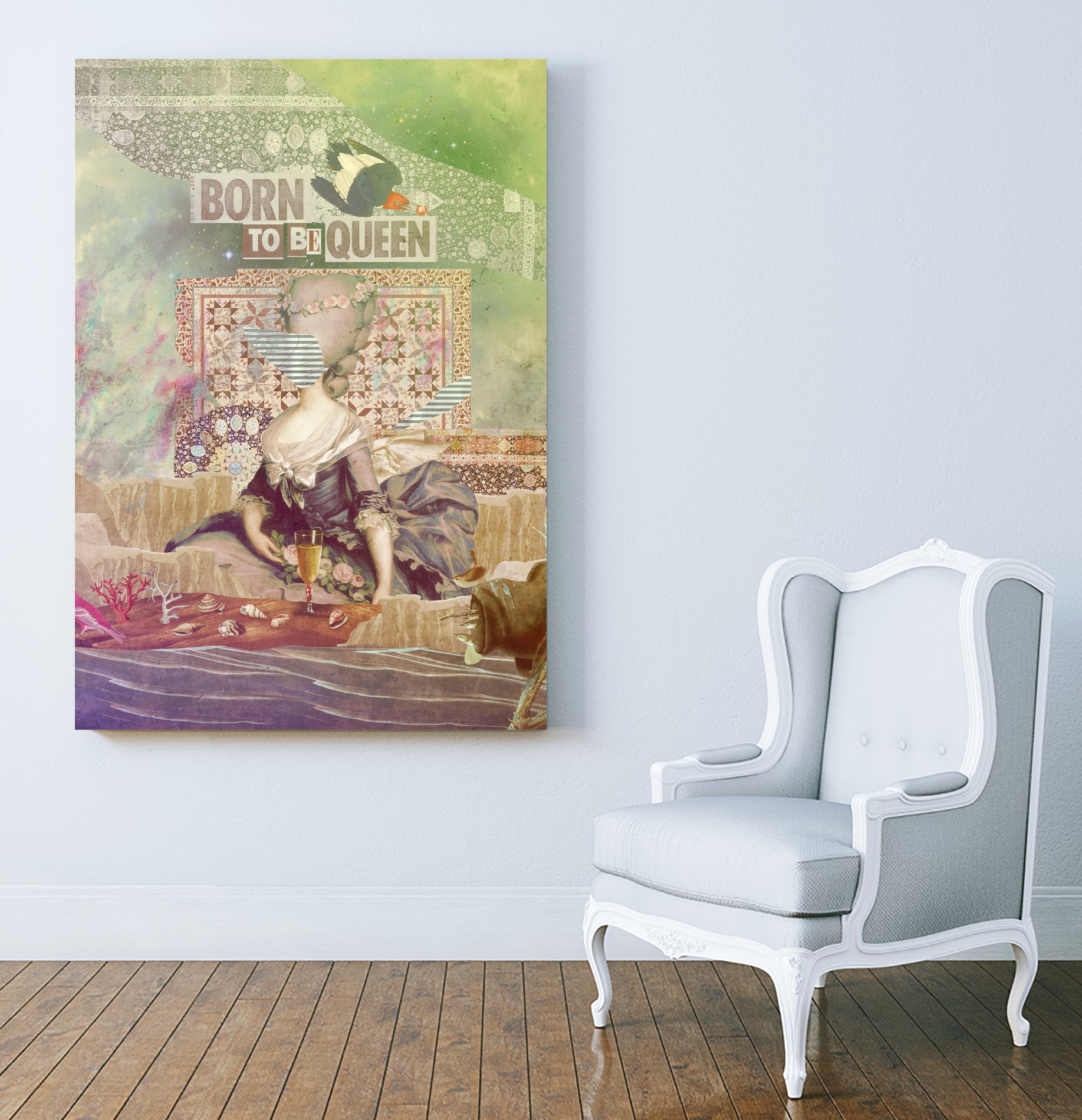 Born To Be Queen by Marcel Lisboa on GIANT ART - green digital painting