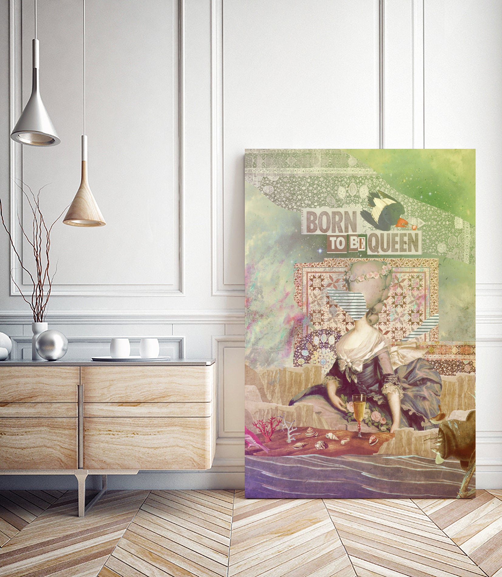 Born To Be Queen by Marcel Lisboa on GIANT ART - green digital painting