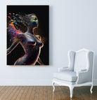 Woman from colors splash by Studio OMG on GIANT ART - gray digital painting
