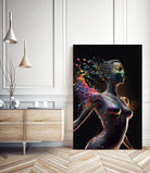 Woman from colors splash by Studio OMG on GIANT ART - gray digital painting