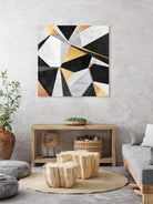 Geometry / Gold by Elisabeth Fredriksson on GIANT ART - yellow mixed media