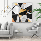 Geometry / Gold by Elisabeth Fredriksson on GIANT ART - yellow mixed media