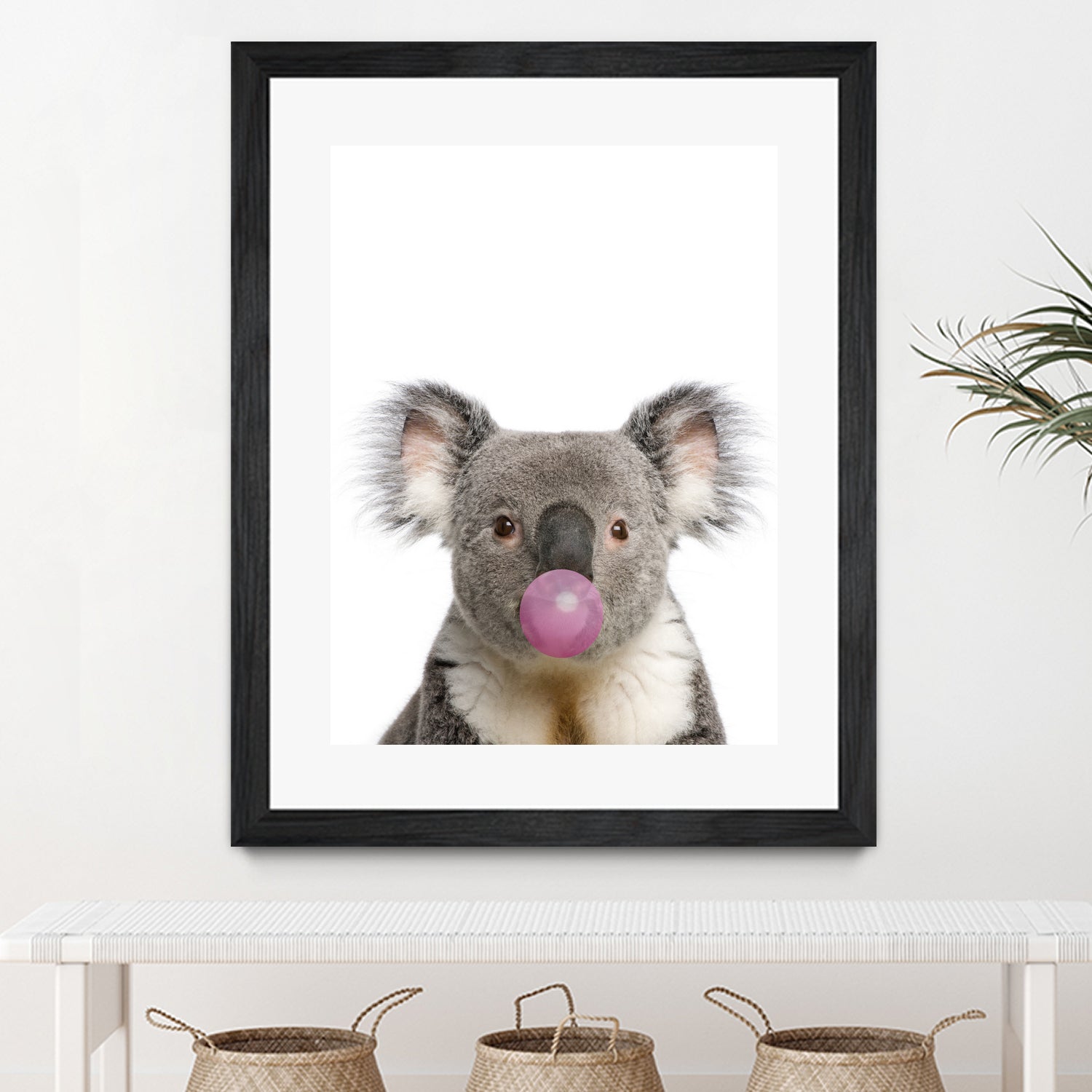 koala with bubble gum by miguel angel romero franco on GIANT ART - gray photo manipulation
