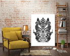 Owl and Dragon by Salvatore C. De Simone on GIANT ART - black mixed media