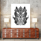 Owl and Dragon by Salvatore C. De Simone on GIANT ART - black mixed media