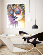 Painted Lady by Heather Perry on GIANT ART - fuchsia mixed media