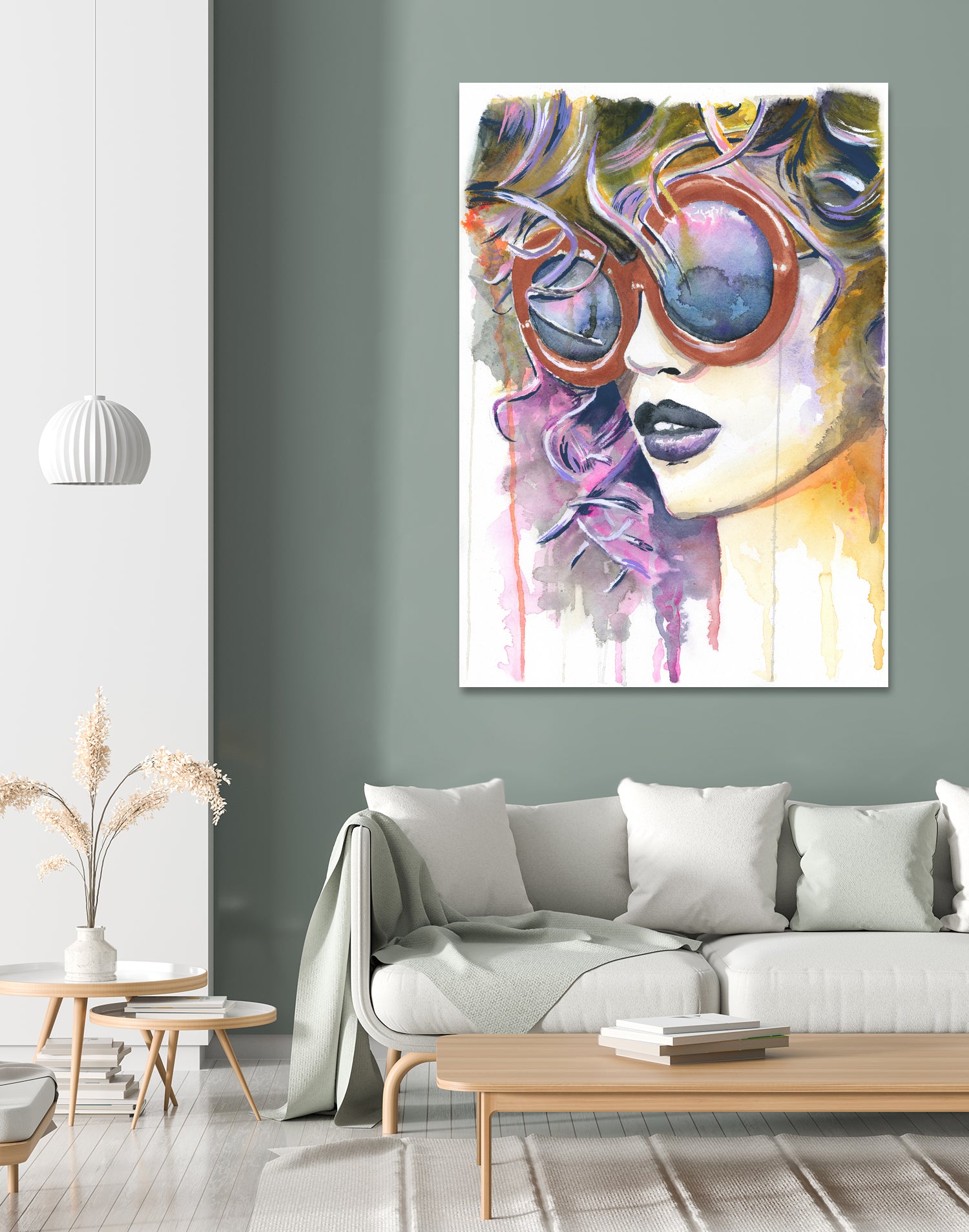 Painted Lady by Heather Perry on GIANT ART - fuchsia mixed media