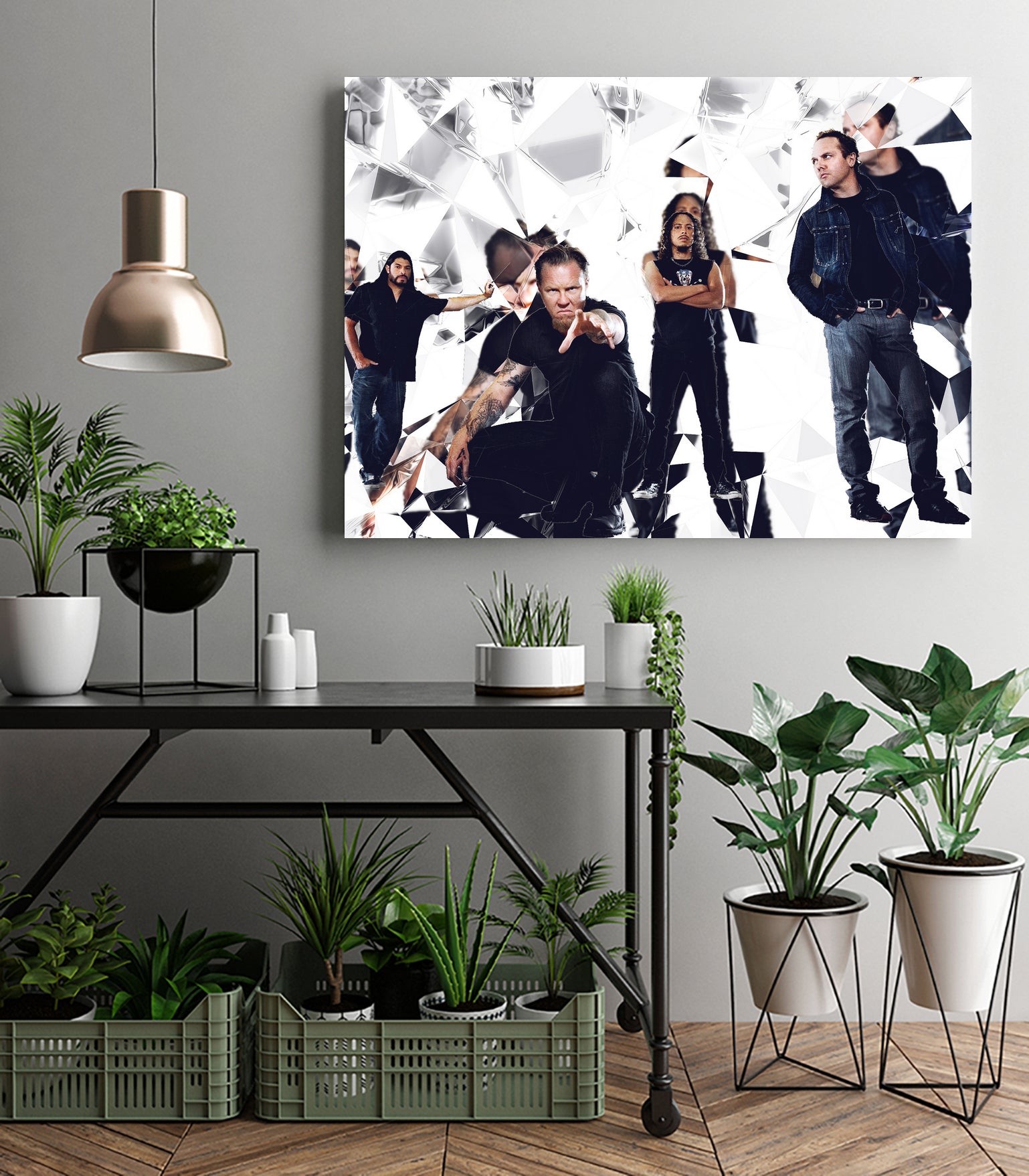 metallica glass art by sleep mountain on GIANT ART - white digital painting