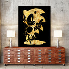 golden sonic by erjas saga on GIANT ART - black digital painting