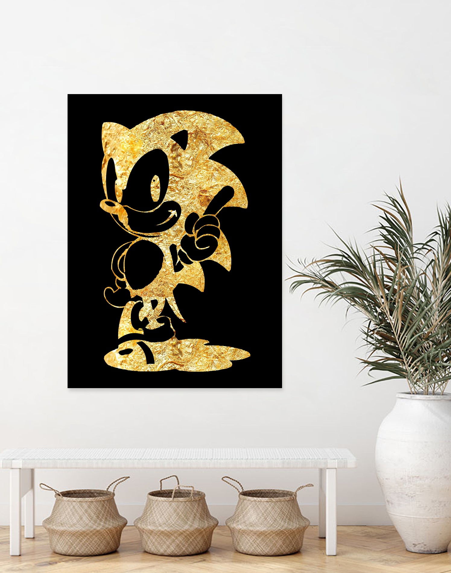 golden sonic by erjas saga on GIANT ART - black digital painting