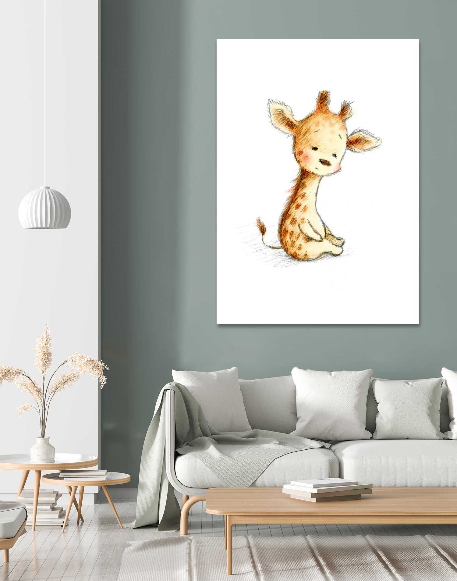 Giraffe by Anna Abramska on GIANT ART - yellow digital painting