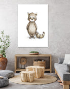 Raccoon by Anna Abramska on GIANT ART - gray digital drawing