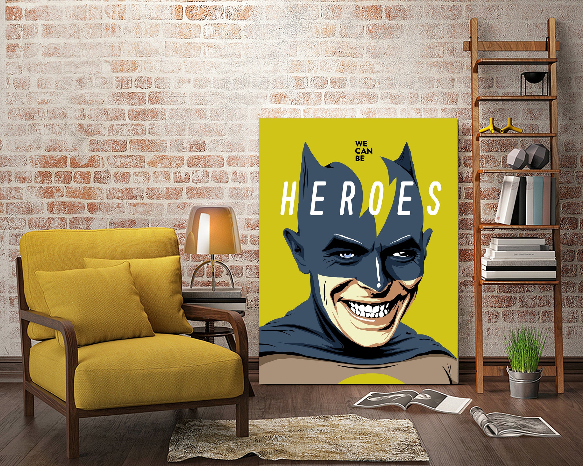 Heroes by Bily Mariano da Luz on GIANT ART - yellow digital painting