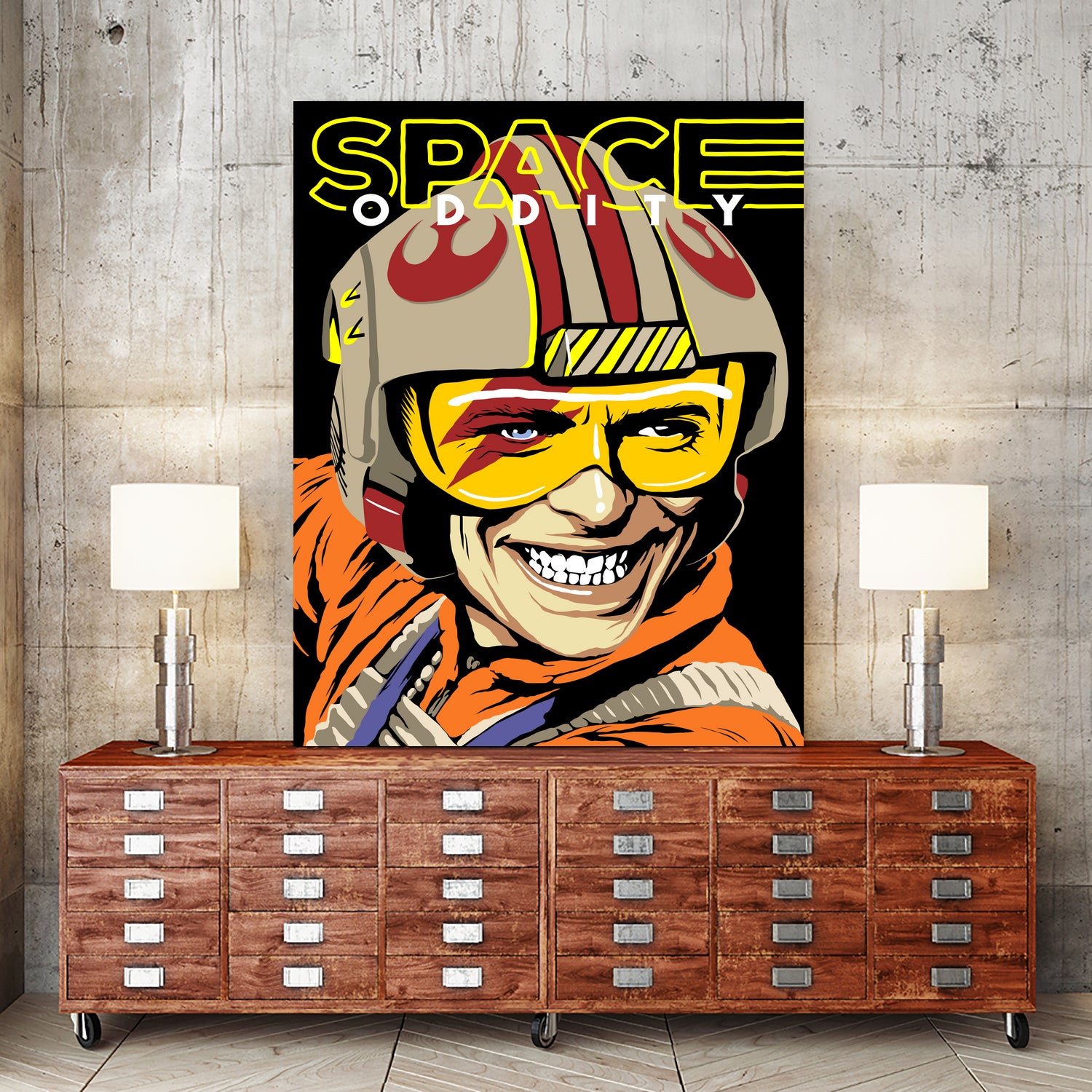 Space Oddity by Bily Mariano da Luz on GIANT ART - orange digital drawing