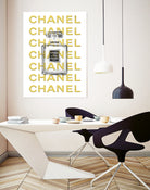 Chanel perfume fashion poster by miguel angel romero franco on GIANT ART - yellow digital drawing