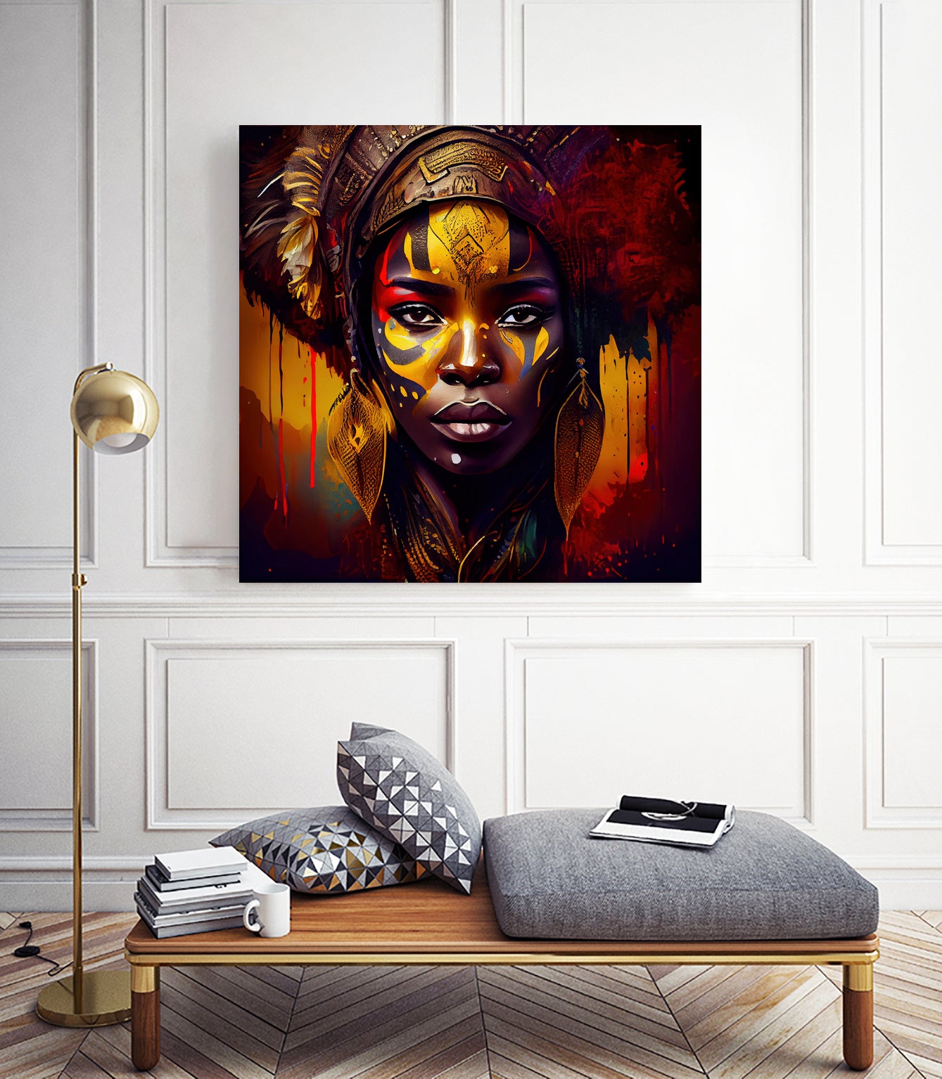 Powerful African Warrior Woman #1 by Isabel Cerdá Muñoz on GIANT ART - brown digital painting