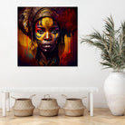 Powerful African Warrior Woman #1 by Isabel Cerdá Muñoz on GIANT ART - brown digital painting