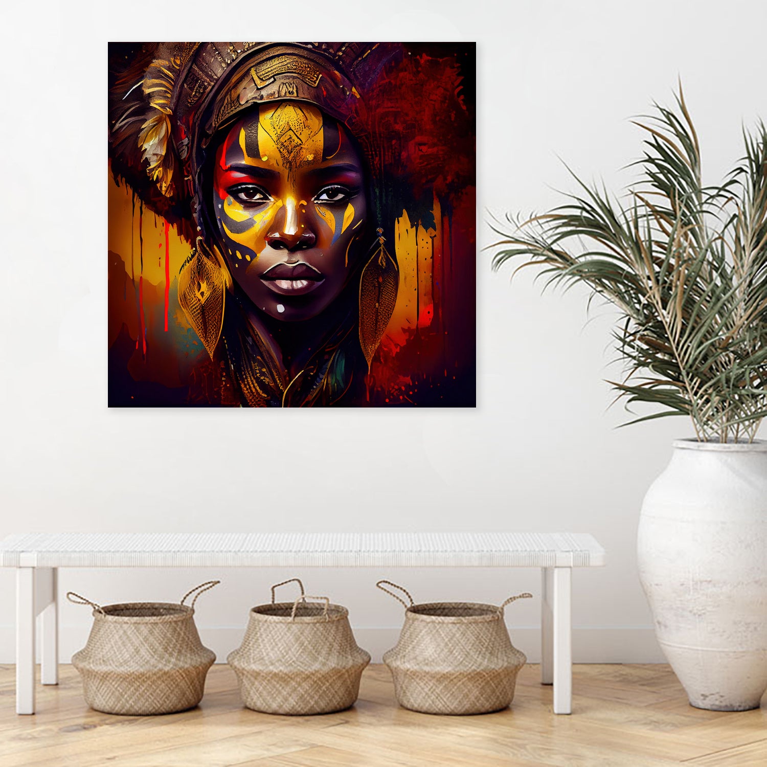 Powerful African Warrior Woman #1 by Isabel Cerdá Muñoz on GIANT ART - brown digital painting