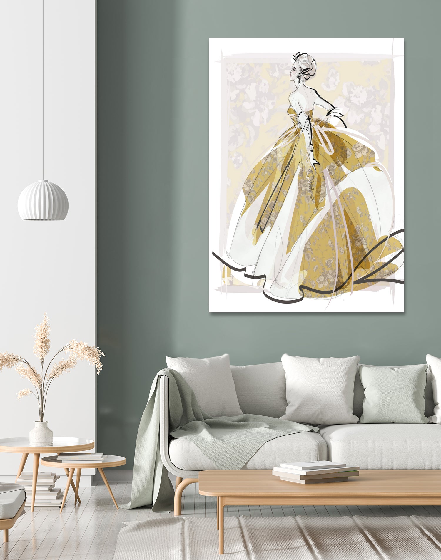 The Golden Gown by Jennifer Griffey on GIANT ART - yellow digital painting