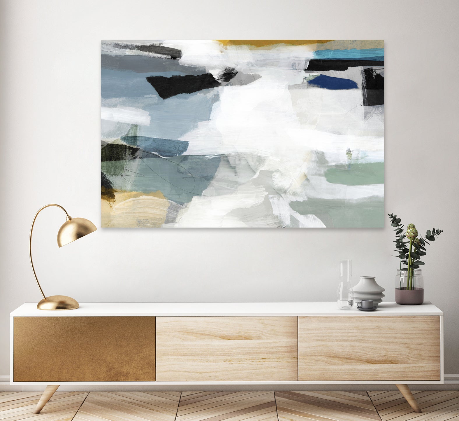 Brush Formation II by Pi Studio on GIANT ART - blue mixed media