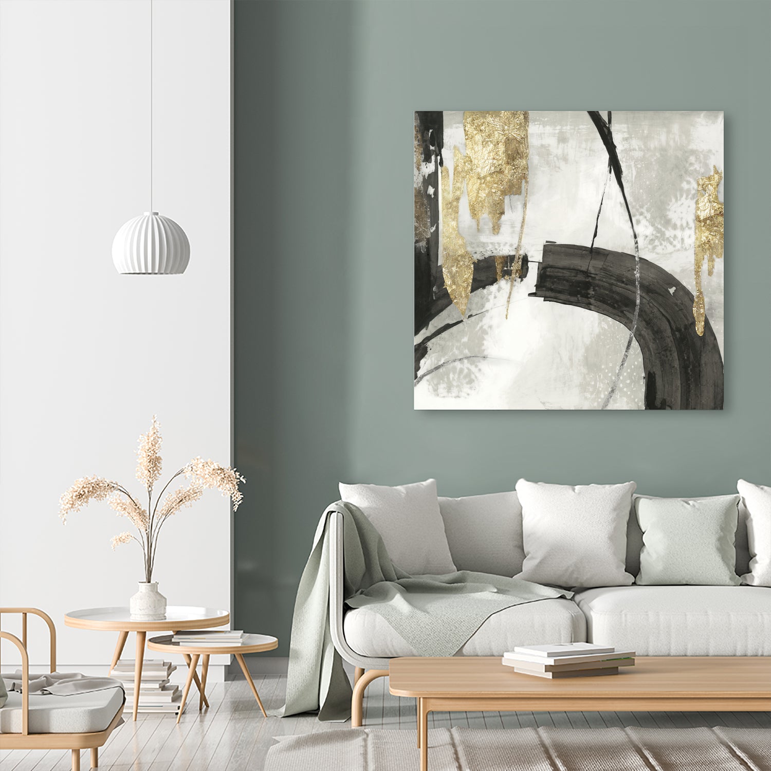 Black Ink I Gold Version by Pi Studio on GIANT ART - yellow mixed media