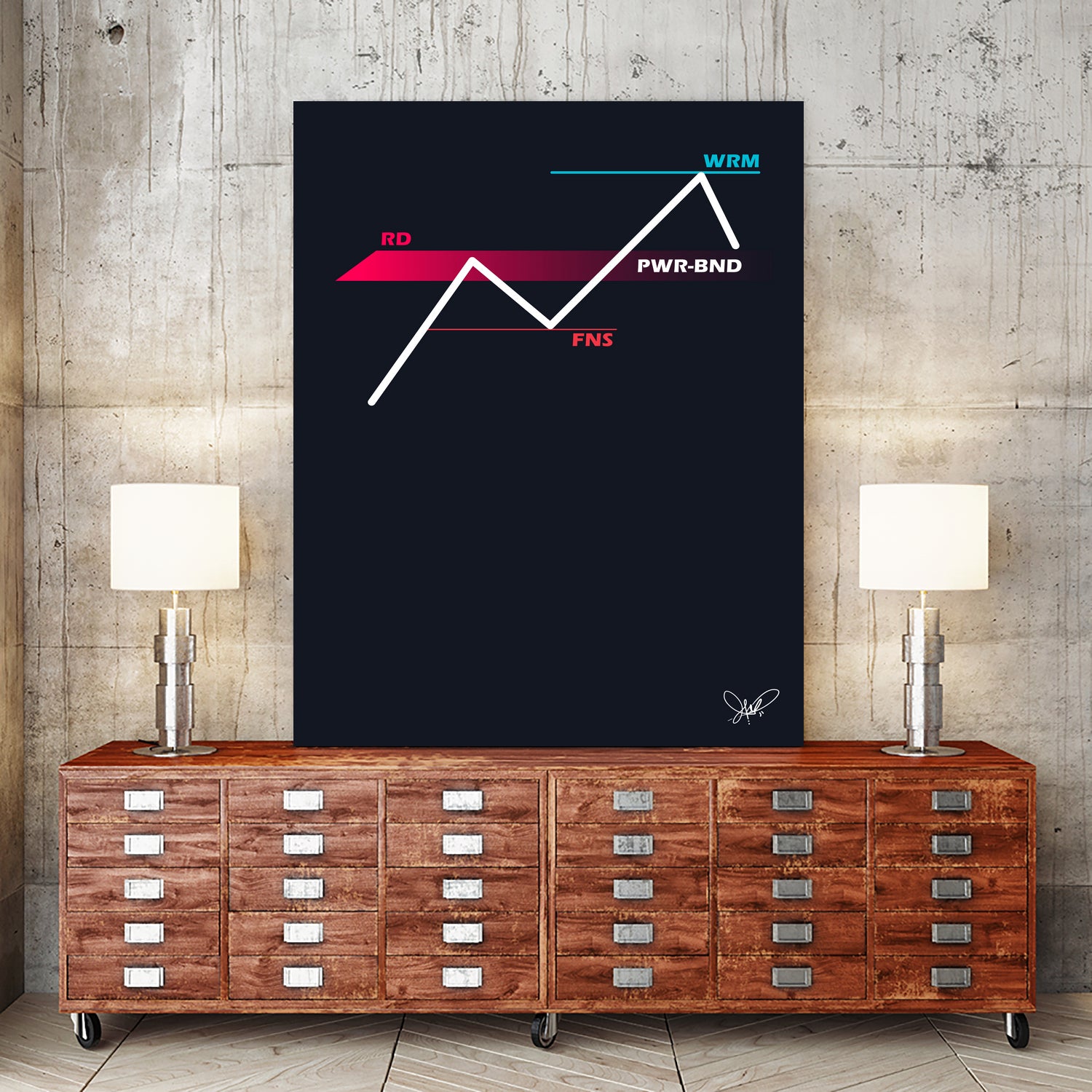 PWR BND by Jonathan Morales on GIANT ART - white typography