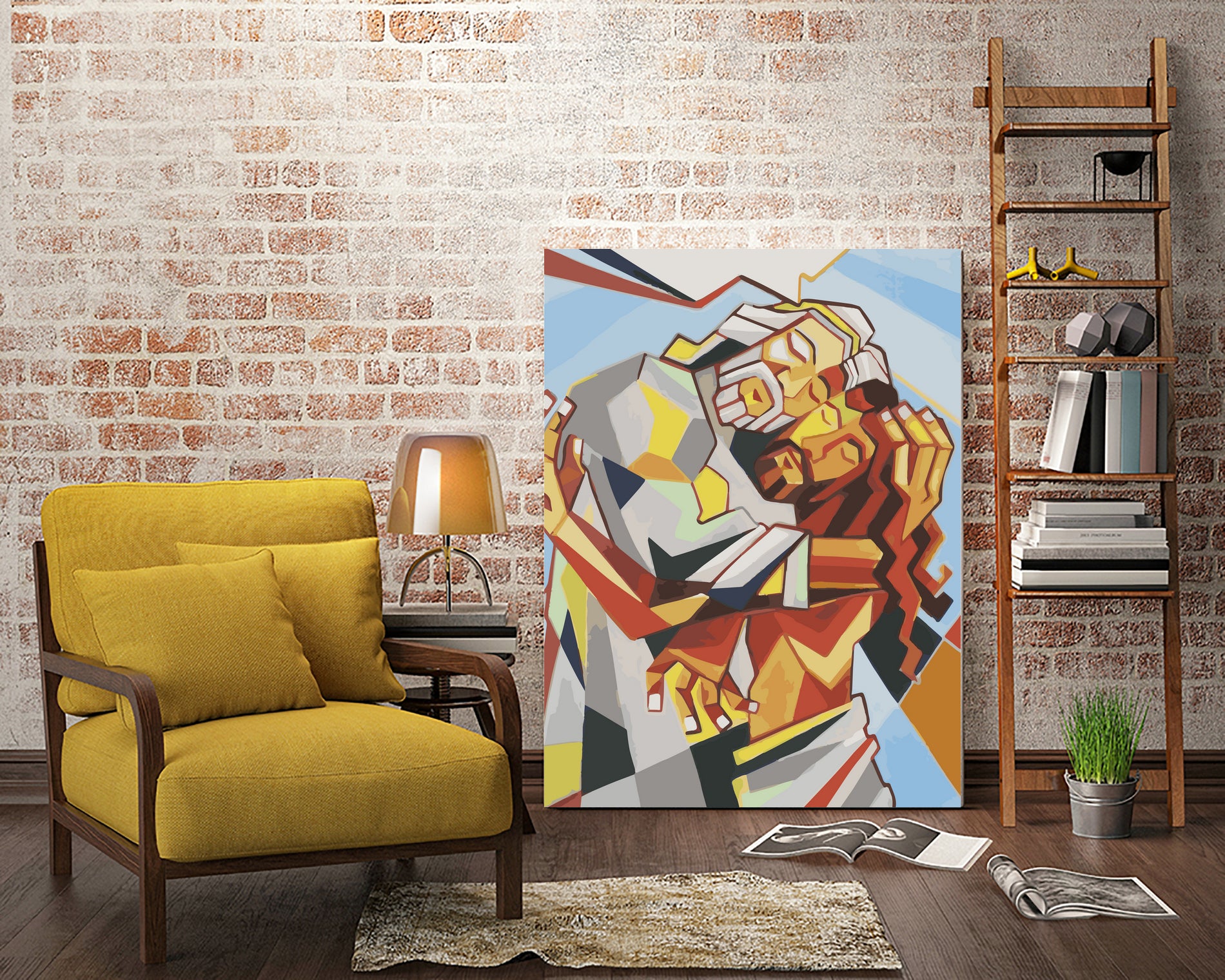 Holy Trinity illustration by Bernardo Ramonfaur on GIANT ART - blue digital painting