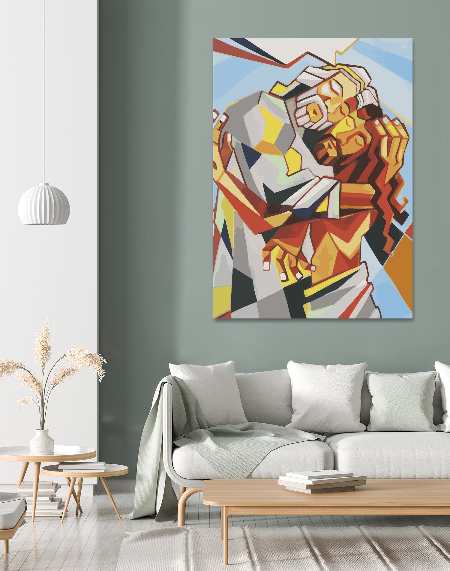 Holy Trinity illustration by Bernardo Ramonfaur on GIANT ART - blue digital painting