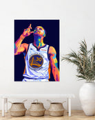 Stephen Curry Pop Art by Noval Purnama on GIANT ART - black digital drawing