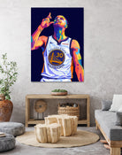 Stephen Curry Pop Art by Noval Purnama on GIANT ART - black digital drawing