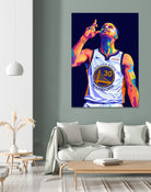 Stephen Curry Pop Art by Noval Purnama on GIANT ART - black digital drawing