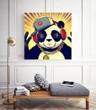 Panda Bear I Am a DJ 14 by OTIS PORRITT on GIANT ART - black digital painting