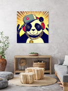 Panda Bear I Am a DJ 14 by OTIS PORRITT on GIANT ART - black digital painting