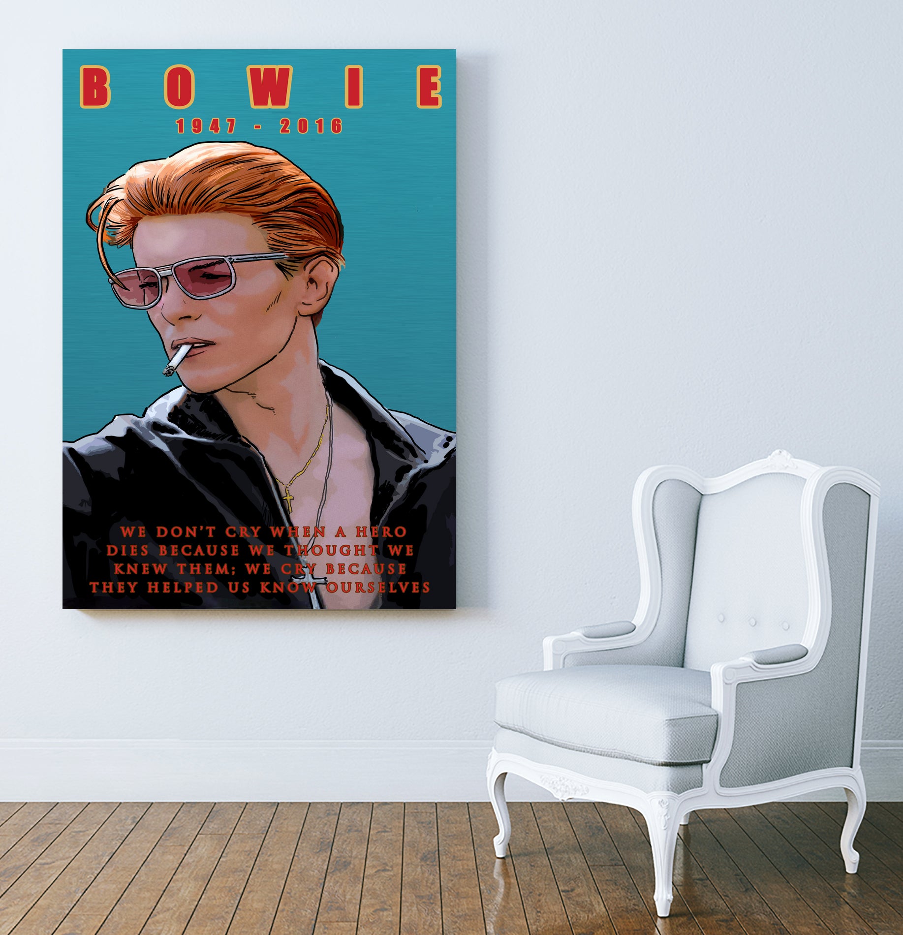 Bowie: Memento mori by Dan Avenell on GIANT ART - blue digital painting