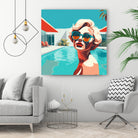 SWIMMING POOL by Sauter Claudia on GIANT ART - blue digital painting