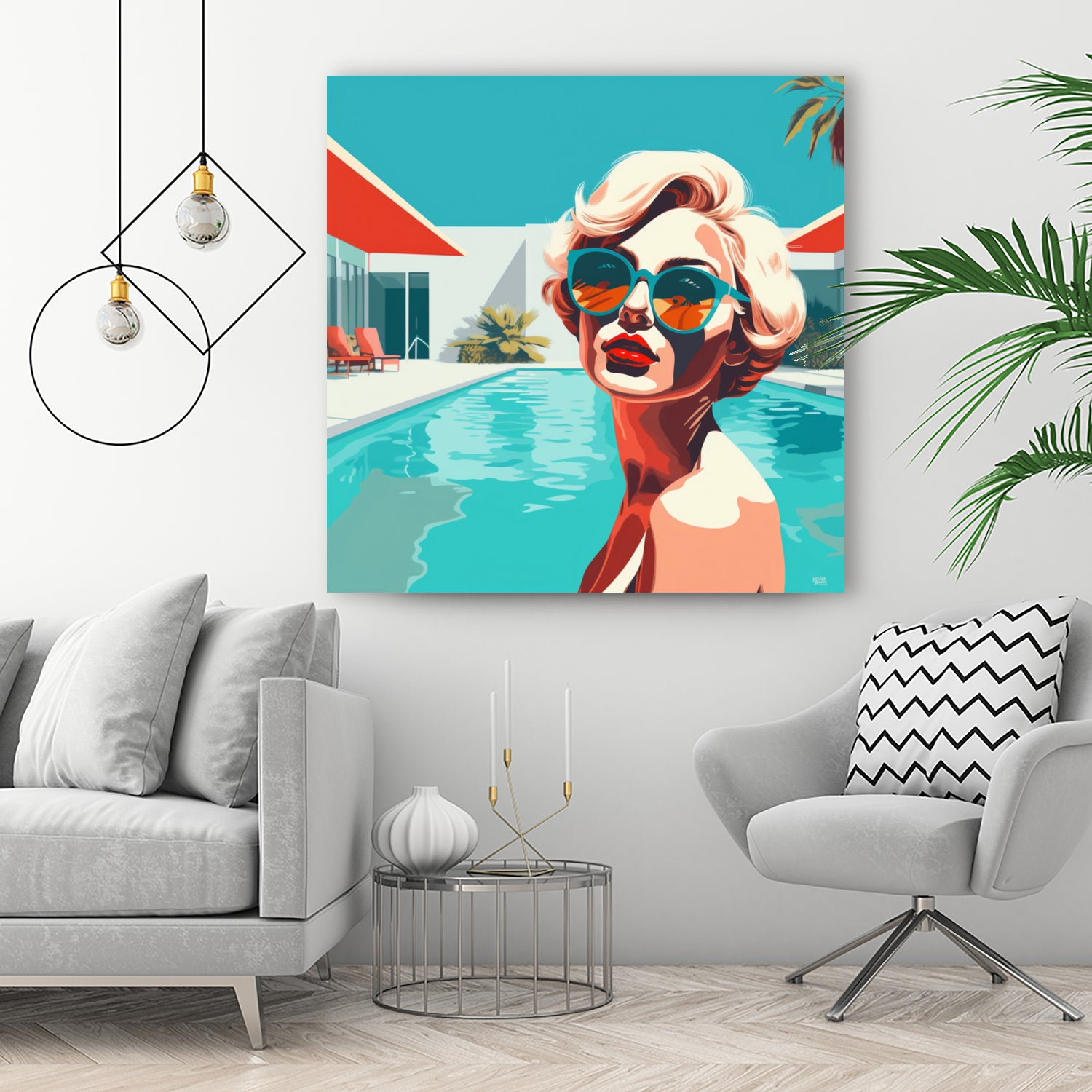 SWIMMING POOL by Sauter Claudia on GIANT ART - blue digital painting