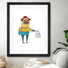 gin pug by Ashley Percival on GIANT ART - white digital drawing