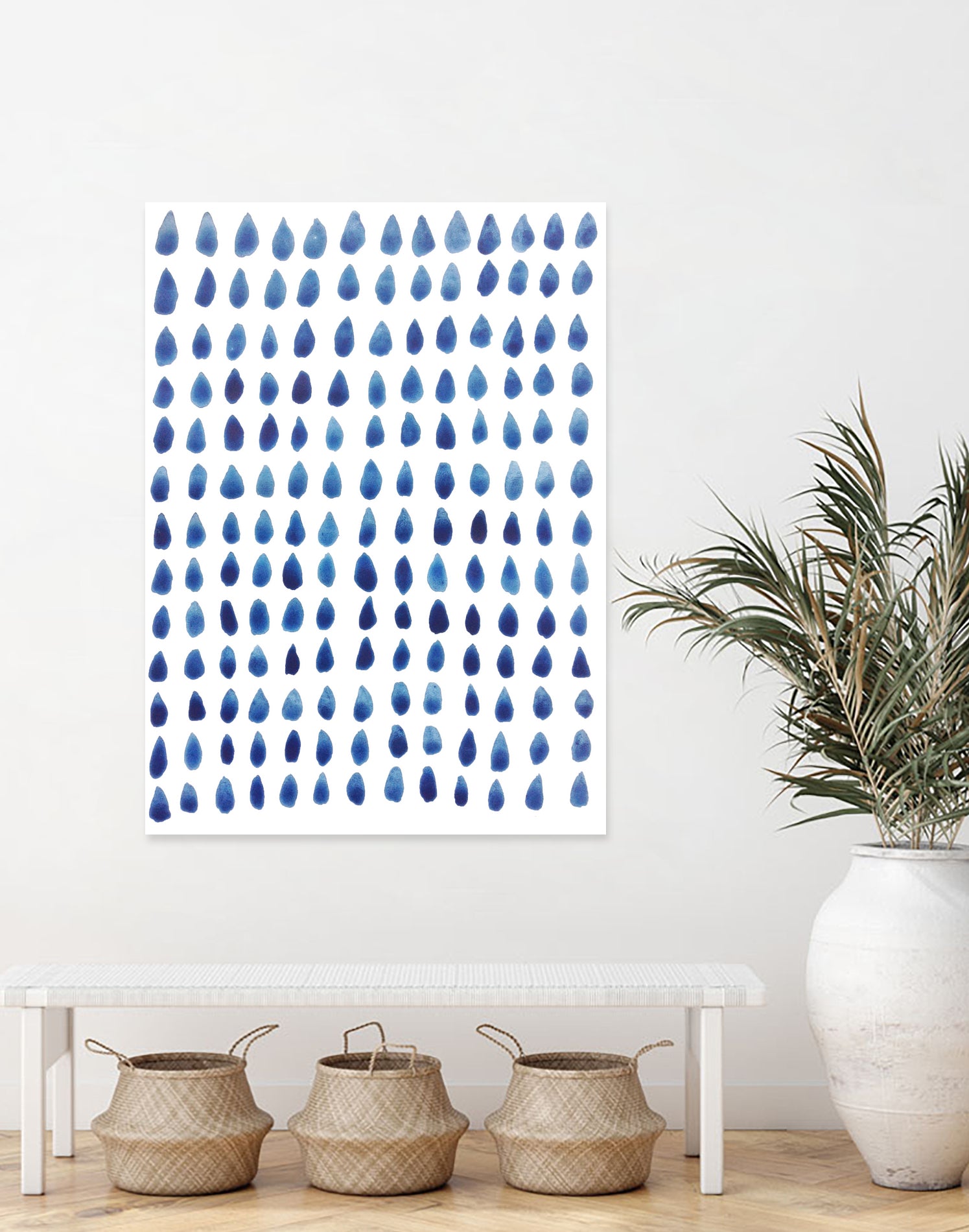 RAINDROPS by austeja platukyte on GIANT ART - blue digital painting