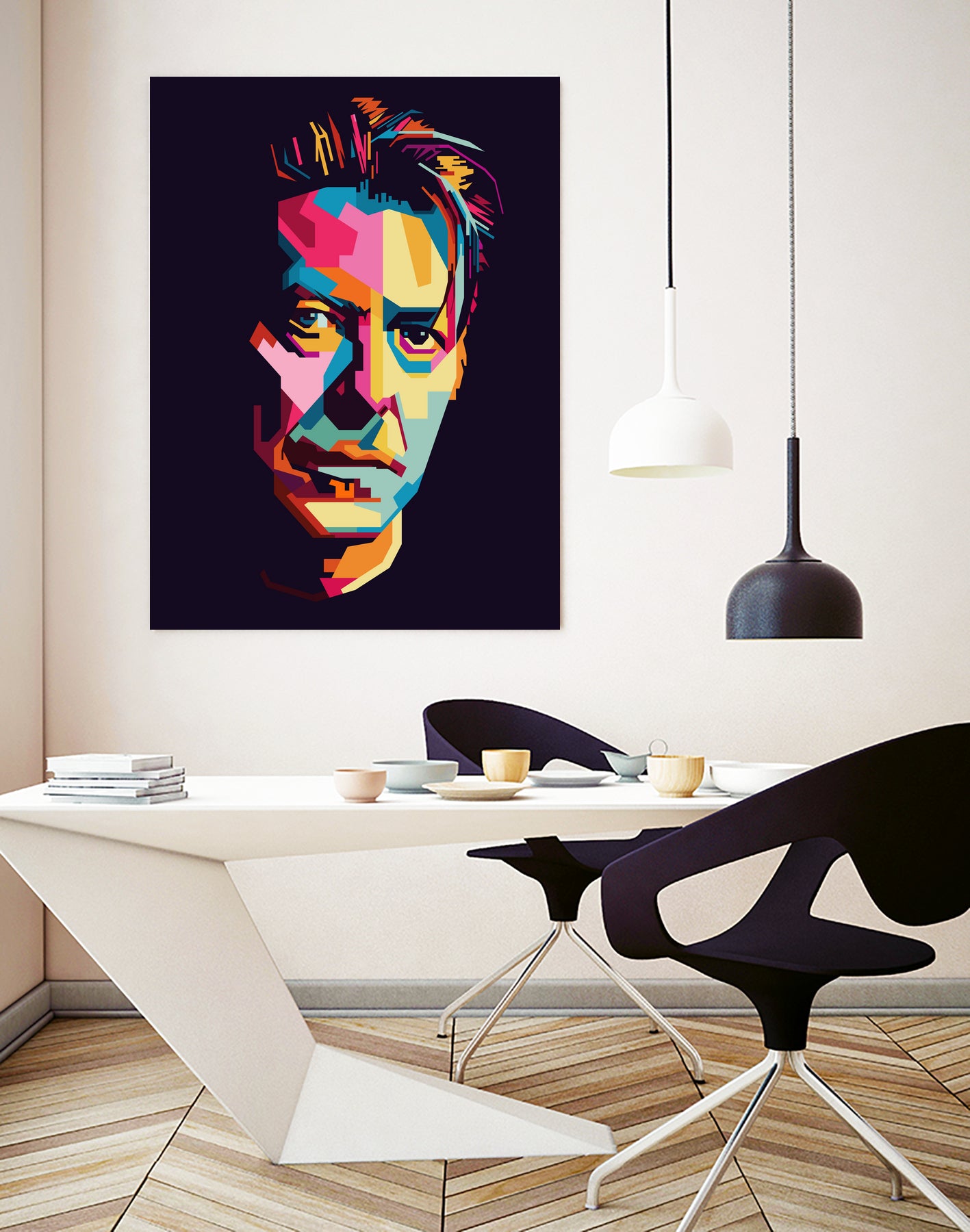 DAVID BOWIE Pop Art WPAP by Karinne Pyrena on GIANT ART - black digital drawing