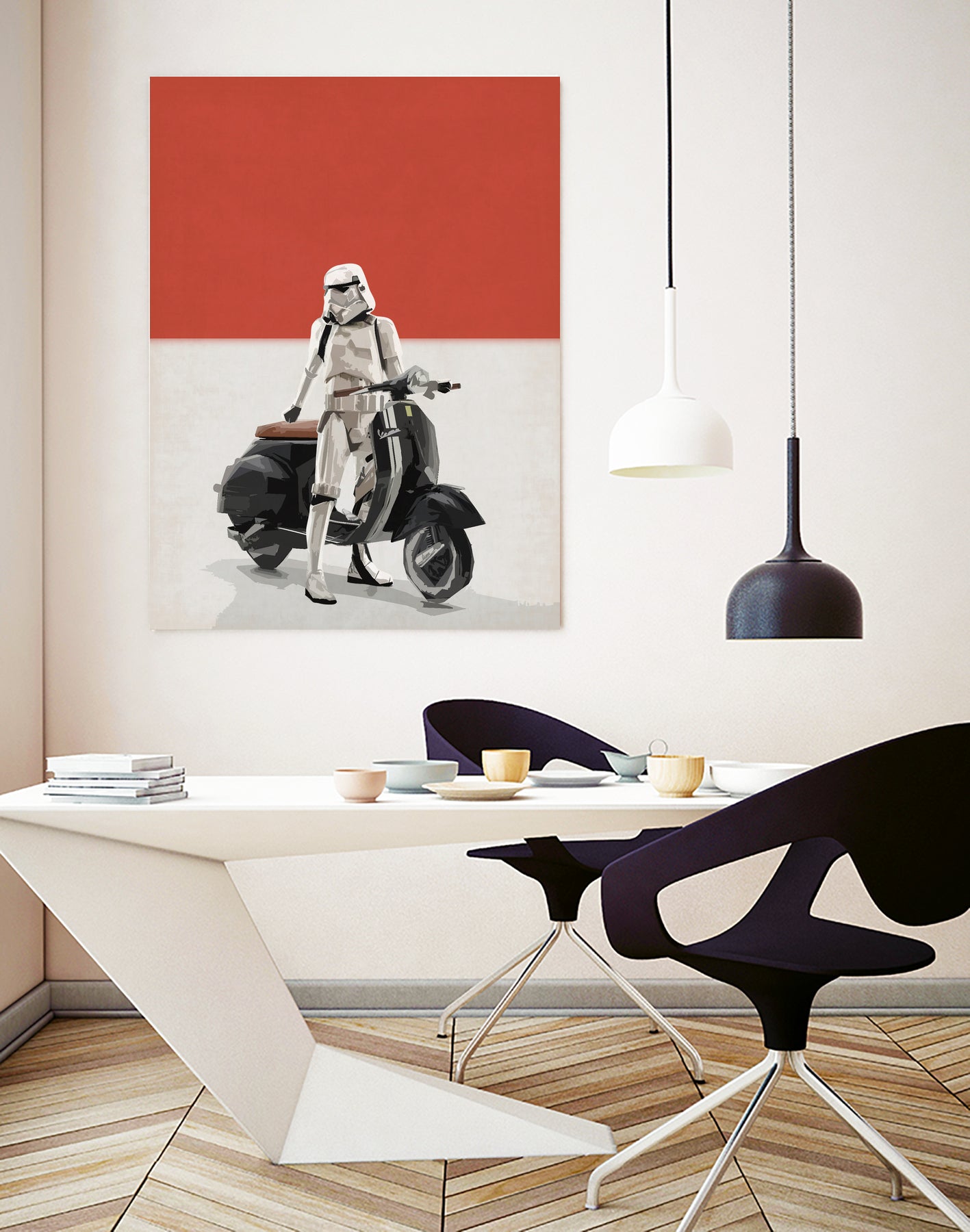 VESPA TROOOPER by Vin Zzep on GIANT ART - white digital painting
