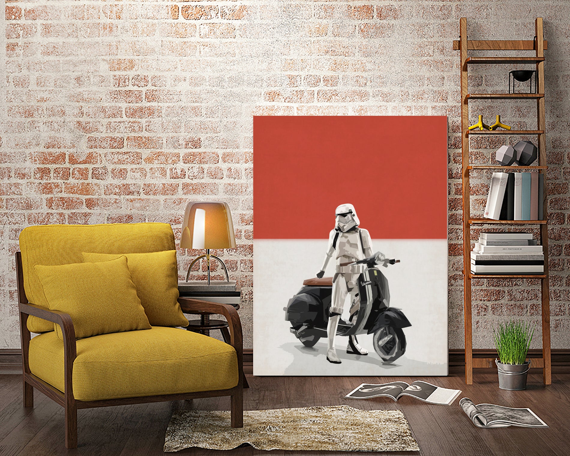 VESPA TROOOPER by Vin Zzep on GIANT ART - white digital painting