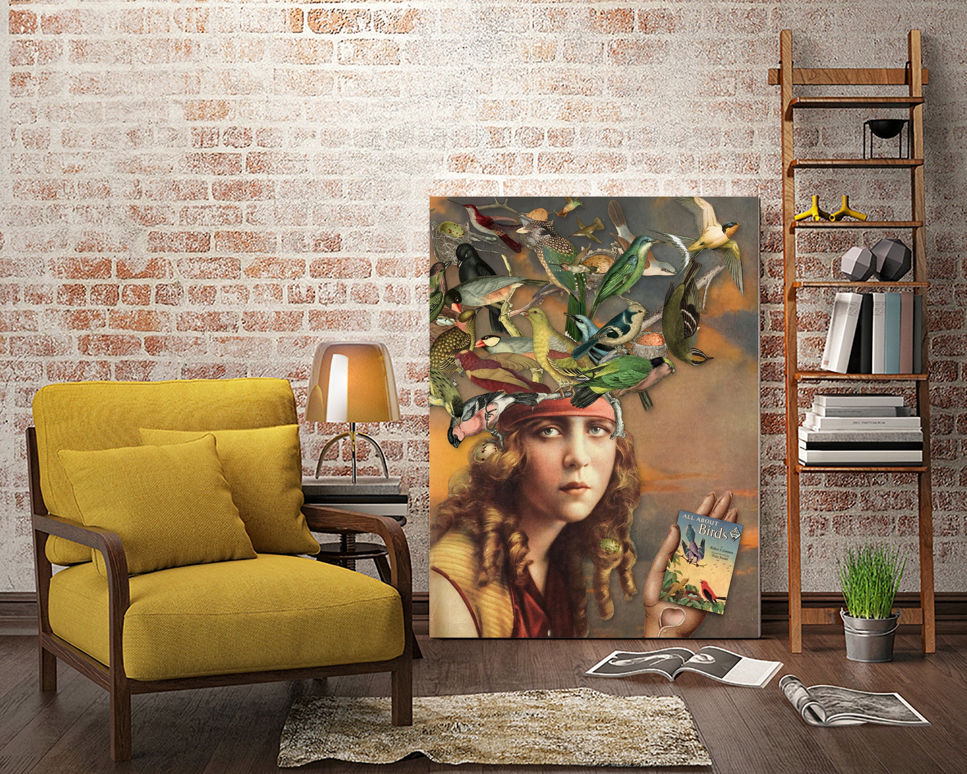 bird brain 2, all about birds by Julia Lillard on GIANT ART - brown photo manipulation