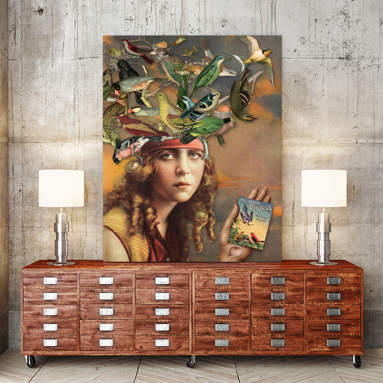 bird brain 2, all about birds by Julia Lillard on GIANT ART - brown photo manipulation