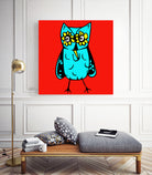 Rebel Owl by Tina Franco on GIANT ART - red digital drawing