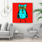 Rebel Owl by Tina Franco on GIANT ART - red digital drawing